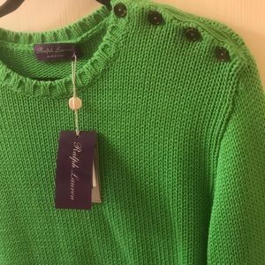 Ralph Lauren Sweaters - Ralph Lauren 100 percent green cotton sweater Ralph Lauren Sweaters - Ralph Lauren 100 percent green cotton sweater